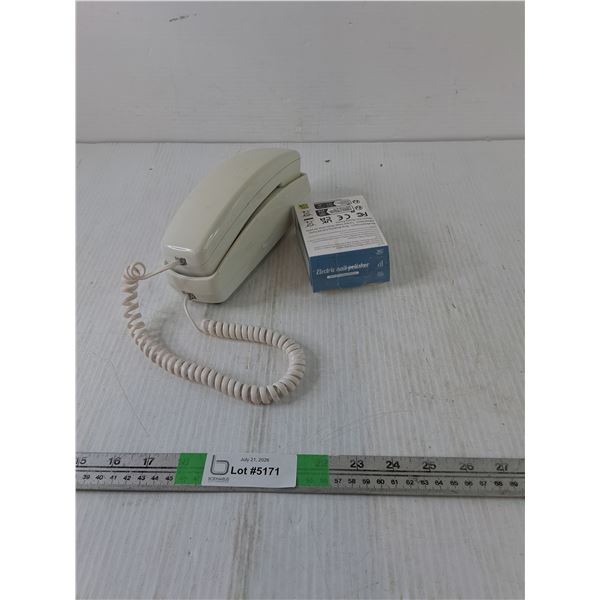 Electric Nail Polisher And Telephone