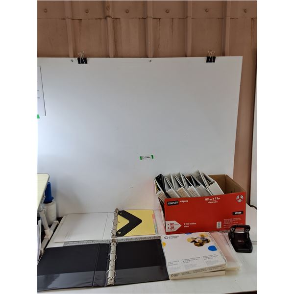 (12) Binders, Sheet Protectors, Hole Puncher