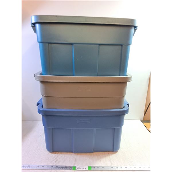 **(3) Rubbermaid Plastic Tubs Up to 24''x13''x16'', Pickup Only