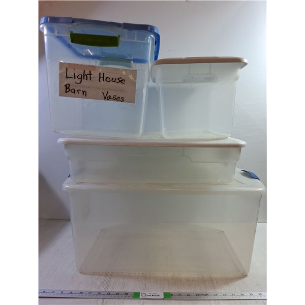 **(4) Sterilite Plastic Tubs, Pickup Only