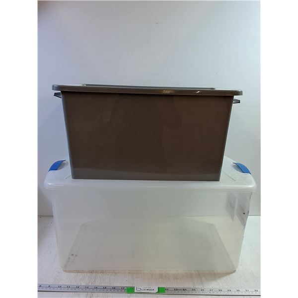 **(2) Plastic Tubs, Pickup Only