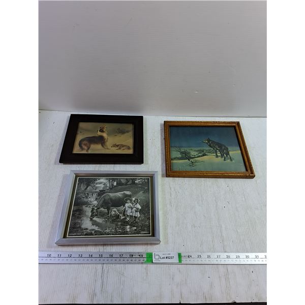 (3) Picture Frames Up to 11''x9.5''