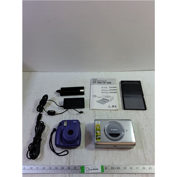 Fuji Instax Camera Untested As Is, Canon Card Photo Printer CP-200 Untested As Is