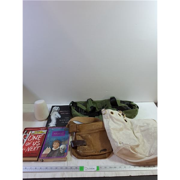 (3) Books, (3) Bags, Scent Diffuser Untested As Is, Misc