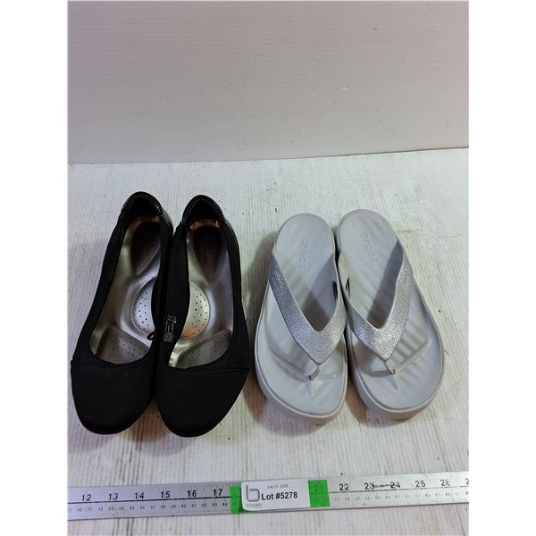 Women's Crocs Flip-flops and Wedges Size 10