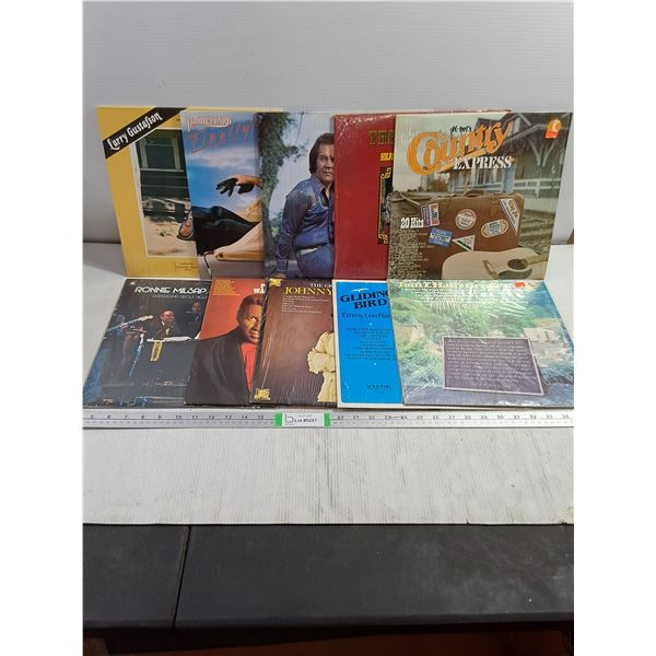 (10) Record Albums-Ronnie Milsap Country Express,The Kendalls and more