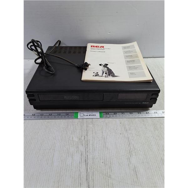 RCA Video Cassette Recorder-powers on-untested-as is