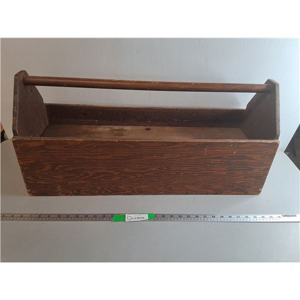 Wooden Toolbox 30" x 10.25" x 14" & Contents- Can't Ship