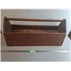 Image 1 : Wooden Toolbox 30" x 10.25" x 14" & Contents- Can't Ship
