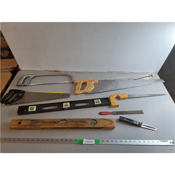 Tools- Levels, Hand Saws Up to 29.5", File, Misc. Can't Ship