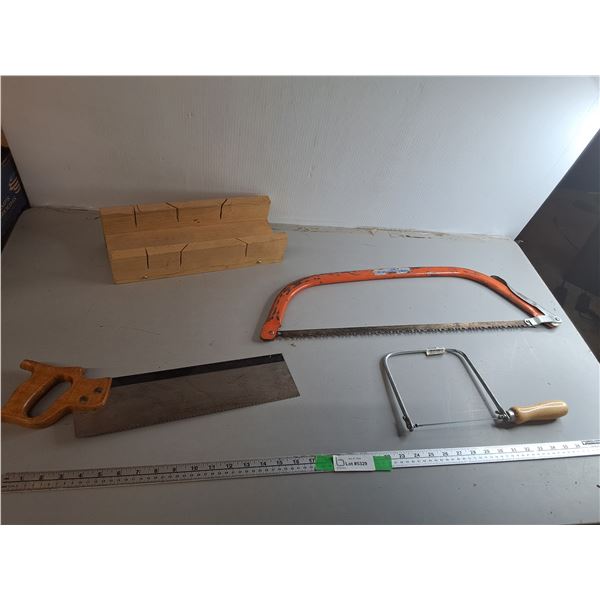 Miter Box, 24" Bow Saw, Coping Saw, Misc. Can't Ship