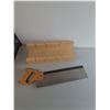 Image 3 : Miter Box, 24" Bow Saw, Coping Saw, Misc. Can't Ship
