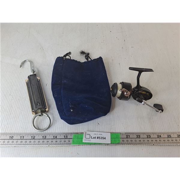 Mitchell Fishing Reel, Balance Scale, Storage Bag