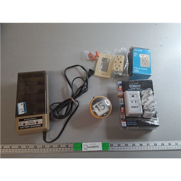 Travel Adapter Plug, Battery Charger, Wall Outlet, Misc.