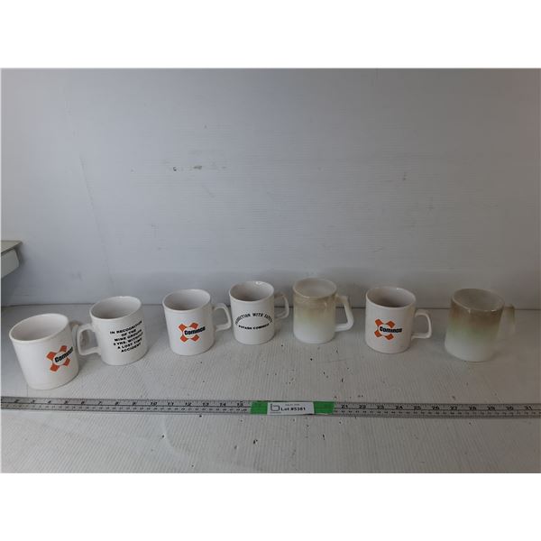 (7) Glass & Ceramic Mugs- Cominco, Misc.