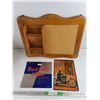 Image 1 : Wooden Cork Board 21" x 17", (2) Wall Signs