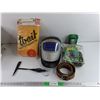 Image 1 : Humidifier Evaporator Pad, Welding Mask, Leather Belt, Head Net, Tin, Misc
