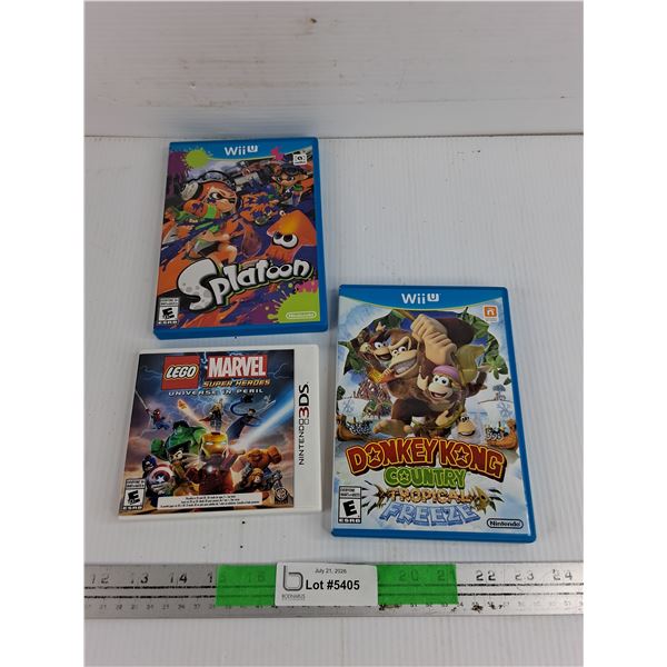 Wii & Nintendo 3DS Games - Splatoon, Donkey Kong, Lego Marvel Super Heroes