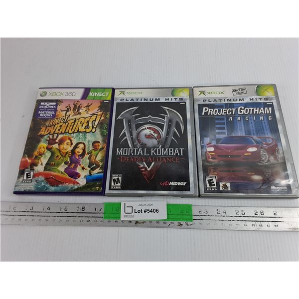 Xbox Games - Kinect Adventures, Mortal Kombat, Project Gotham