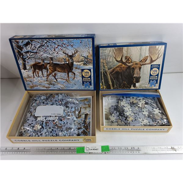 (2) Cobble Hill 500 Piece Puzzles - As Is