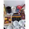 Image 6 : Muffin Cups, Cookbooks, Tapes, Large Ceramic Mug, Housekeeping Hints Book, Misc