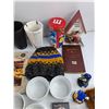 Image 9 : Muffin Cups, Cookbooks, Tapes, Large Ceramic Mug, Housekeeping Hints Book, Misc