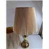 Image 5 : (2) Vintage Brass Desk Lamps w/Shades - Powers On, As Is , PICKUP ONLY