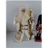 Image 2 : Santa Claus Figure & (2) Wooden Nut Crackers