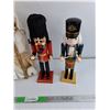 Image 3 : Santa Claus Figure & (2) Wooden Nut Crackers