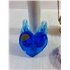 Image 7 : Decorative Metal Lamp 11''x4.5'', Glass Lovebird Figurines, Teacup Set