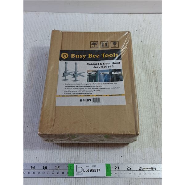Busy Bee Tools Cabinet and Door Hand Jack Set of 2