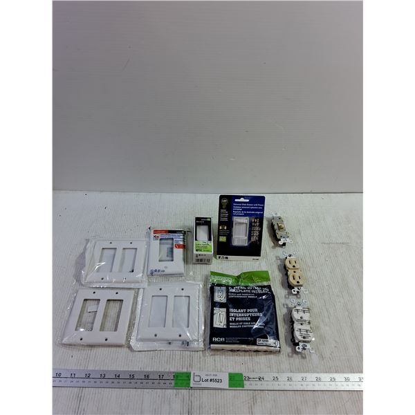 Various Light Switch Plates and Duplex Receptacles, Misc