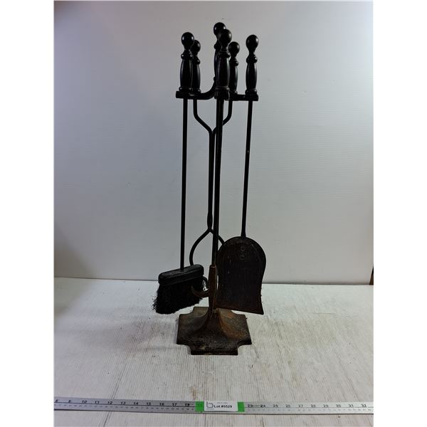 *Four Piece Wrought Iron Fireplace Set, Pickup Only