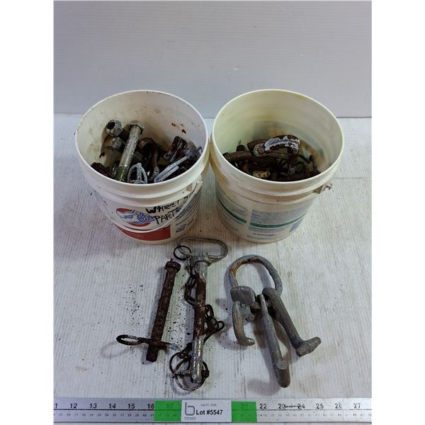 Various Pitch Pins and Tow Chain Hooks, Pickup Only
