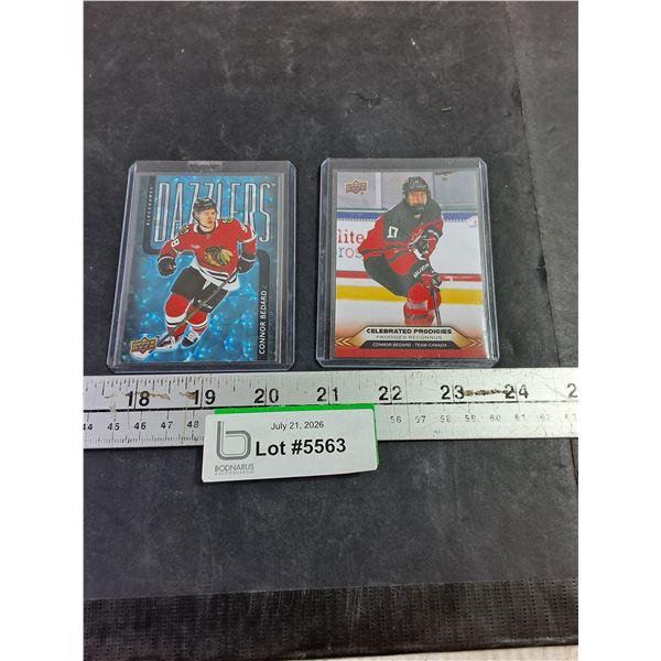 Connor Bedard Rookie and Blue Dazzlers Hockey Cards, Cannot Authenticate