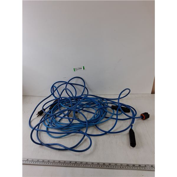 (4) Extension Cord Power Bars All Power On