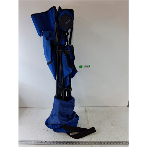 Blue Folding Lawn Camping Chair with Carry Bag, Pickup Only