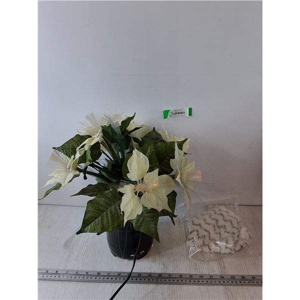 Fake Plant Fantasy Lamp with Plug for Lights Works and Cleaning Brush