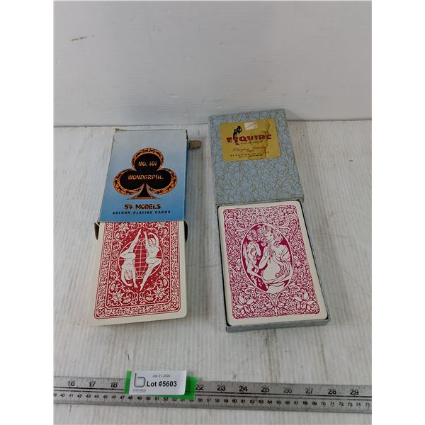 Esquire and Wonderful Large Playing Cards with Nude Models