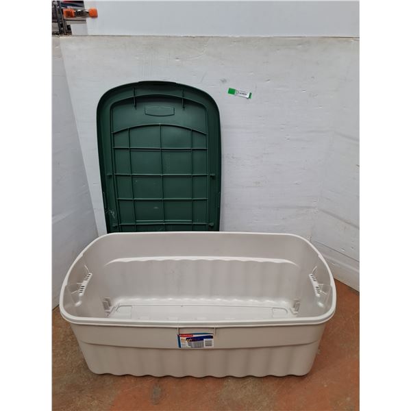**Rubbermaid Tote Bin Green Lid No Shipping