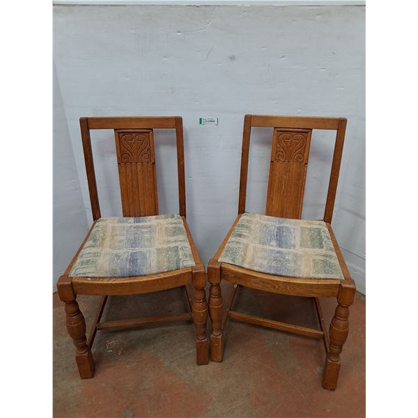 *(2) Wooden Chairs No Shipping