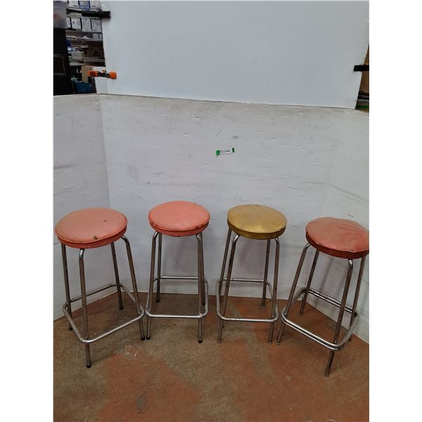 (4) Metal Stools No Shipping