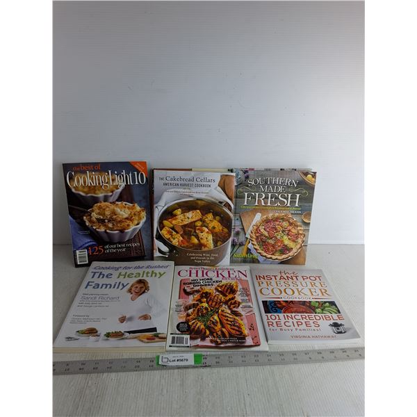 (6) Cookbooks- The Healthy Family, Chicken Recipes, Instant Pot Pressure Cooker, American Harvest C