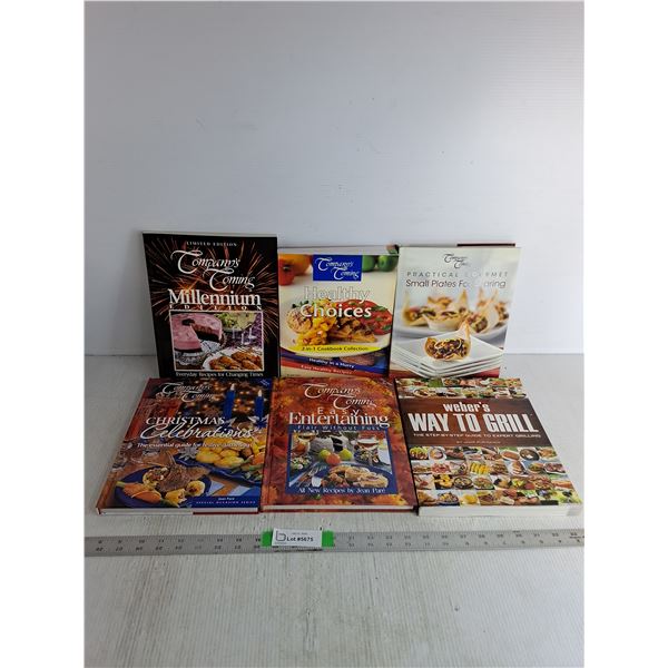 (6) Cookbooks- Healthy Choices, Way To Grill, Christmas Celebrations, Small Plates For Sharing