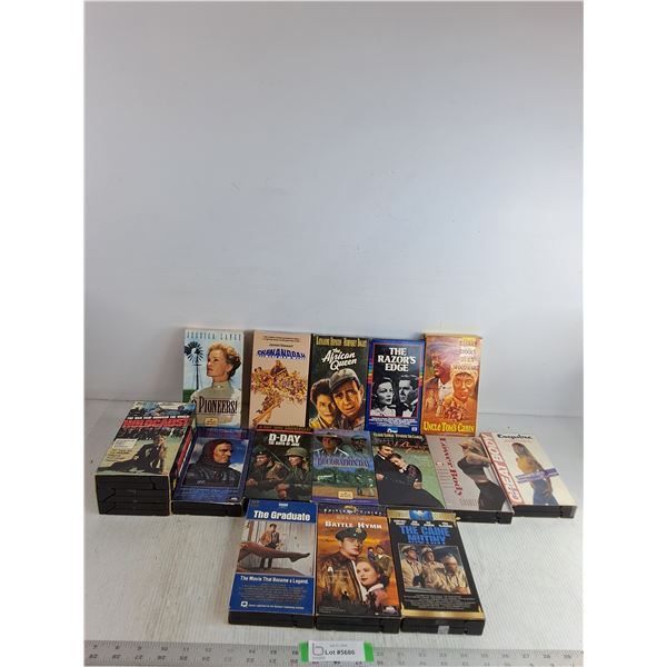 (15) VHS- The Graduate, Battle Hymn, Great Body, The Razors Edge, African Queen