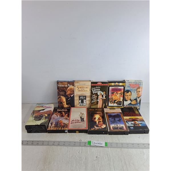 (11) VHS Tapes- The Way We Were, Antony & Cleopatra, The Last Emperor