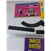 Image 5 : (4) Snowy Train Toy Pieces with (6) Tracks, (6) Books, Andy Capp, Race Riots, Bedpan Alley