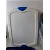 Image 4 : (3) Sterilite Tote Bins with Lids, Pickup Only