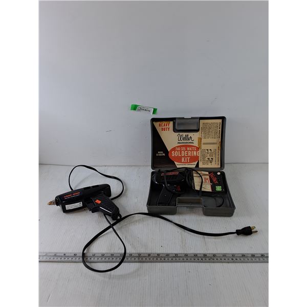 Weller Professional Soldering Kit and Black and Decker Glue Gun Both Untested
