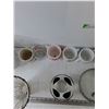 Image 9 : (4) Vases, (3) Glasses, (5) Coffee Cups, (1) Bowl, (1) Cooking Lid
